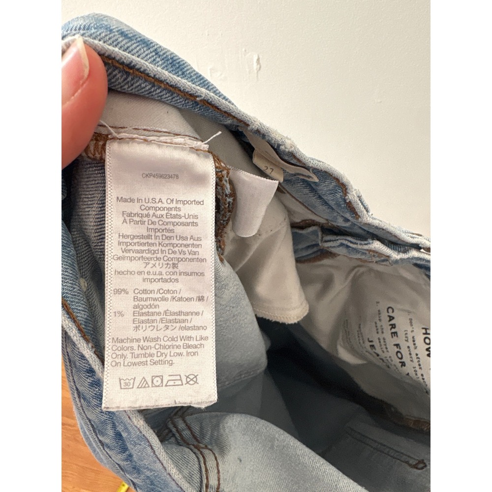 Madewell Balloon Jeans Light Wash Denim High Rise Waist Size 27 - Picture 6 of 9